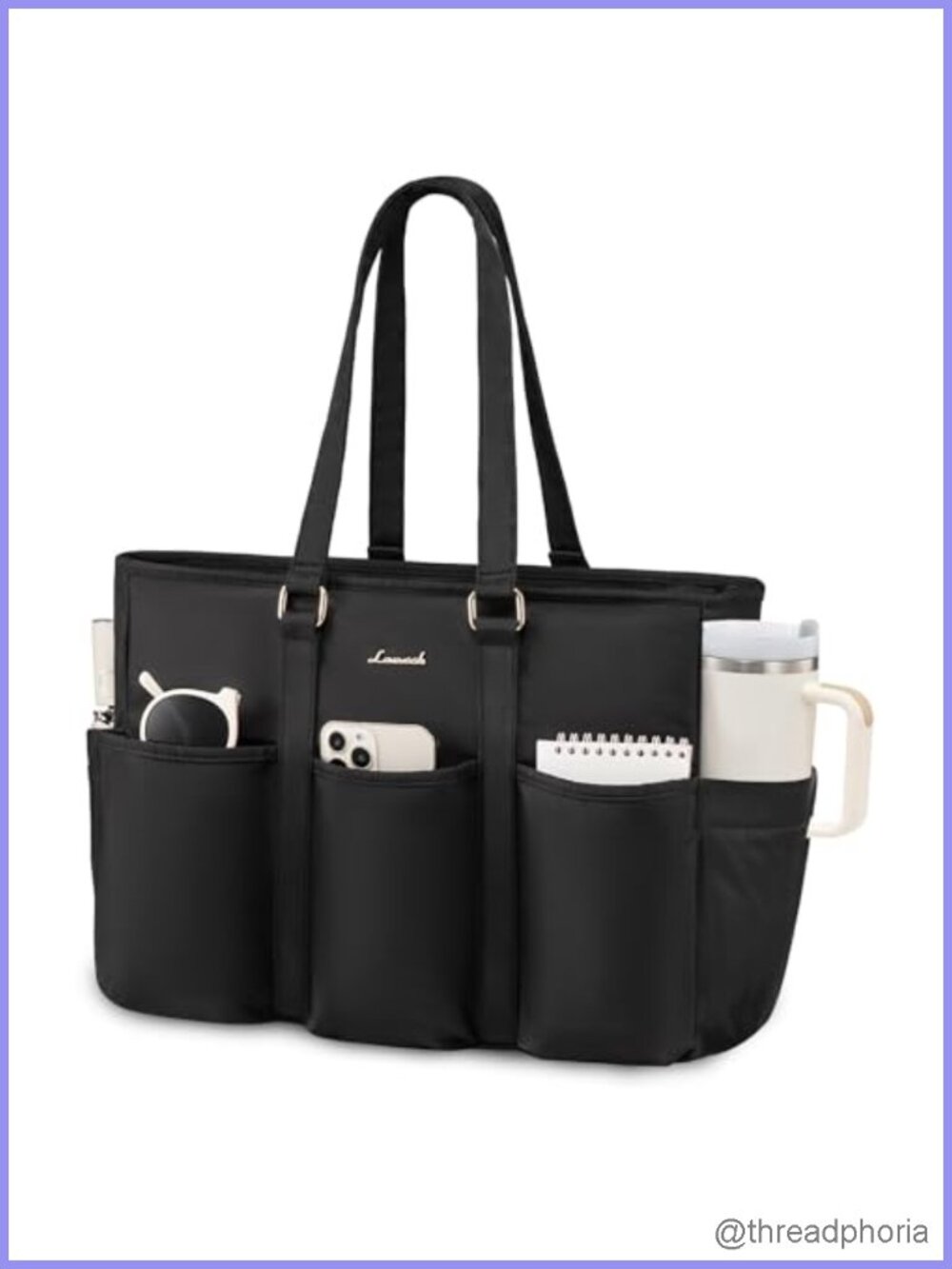 LOVEVOOK 17 Inch Laptop Tote Bag for Women, Work Teacher Nurse Bag, Waterproof